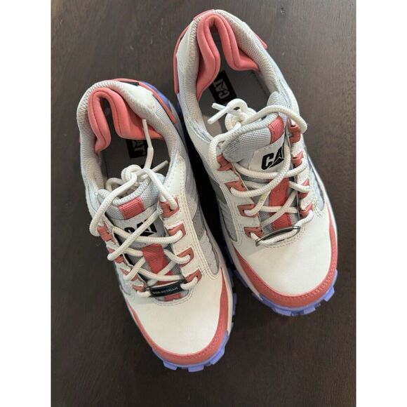 Stylish Women's Work Sneakers in Caterpillar Pink and Gray - Picture 8 of 8